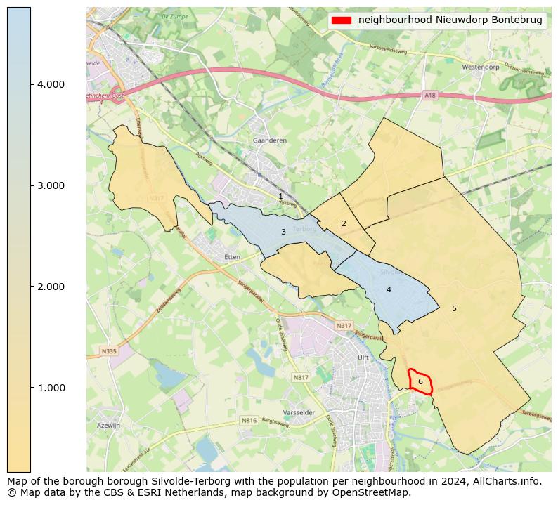 Image of the neighbourhood Nieuwdorp Bontebrug at the map. This image is used as introduction to this page. This page shows a lot of information about the population in the neighbourhood Nieuwdorp Bontebrug (such as the distribution by age groups of the residents, the composition of households, whether inhabitants are natives or Dutch with an immigration background, data about the houses (numbers, types, price development, use, type of property, ...) and more (car ownership, energy consumption, ...) based on open data from the Dutch Central Bureau of Statistics and various other sources!