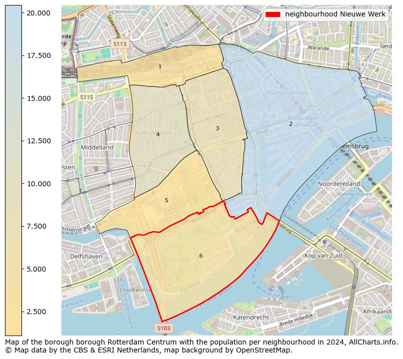 Image of the neighbourhood Nieuwe Werk at the map. This image is used as introduction to this page. This page shows a lot of information about the population in the neighbourhood Nieuwe Werk (such as the distribution by age groups of the residents, the composition of households, whether inhabitants are natives or Dutch with an immigration background, data about the houses (numbers, types, price development, use, type of property, ...) and more (car ownership, energy consumption, ...) based on open data from the Dutch Central Bureau of Statistics and various other sources!