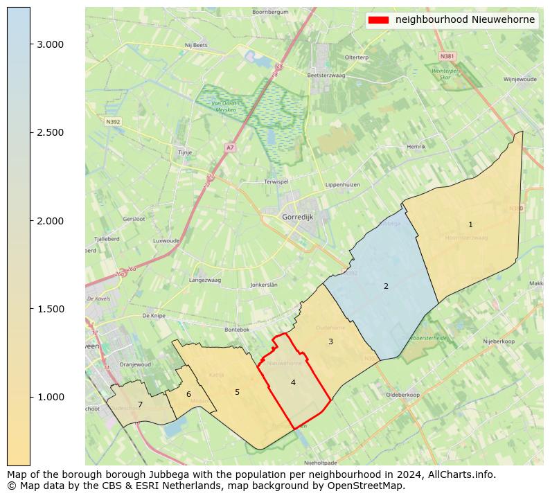 Image of the neighbourhood Nieuwehorne at the map. This image is used as introduction to this page. This page shows a lot of information about the population in the neighbourhood Nieuwehorne (such as the distribution by age groups of the residents, the composition of households, whether inhabitants are natives or Dutch with an immigration background, data about the houses (numbers, types, price development, use, type of property, ...) and more (car ownership, energy consumption, ...) based on open data from the Dutch Central Bureau of Statistics and various other sources!