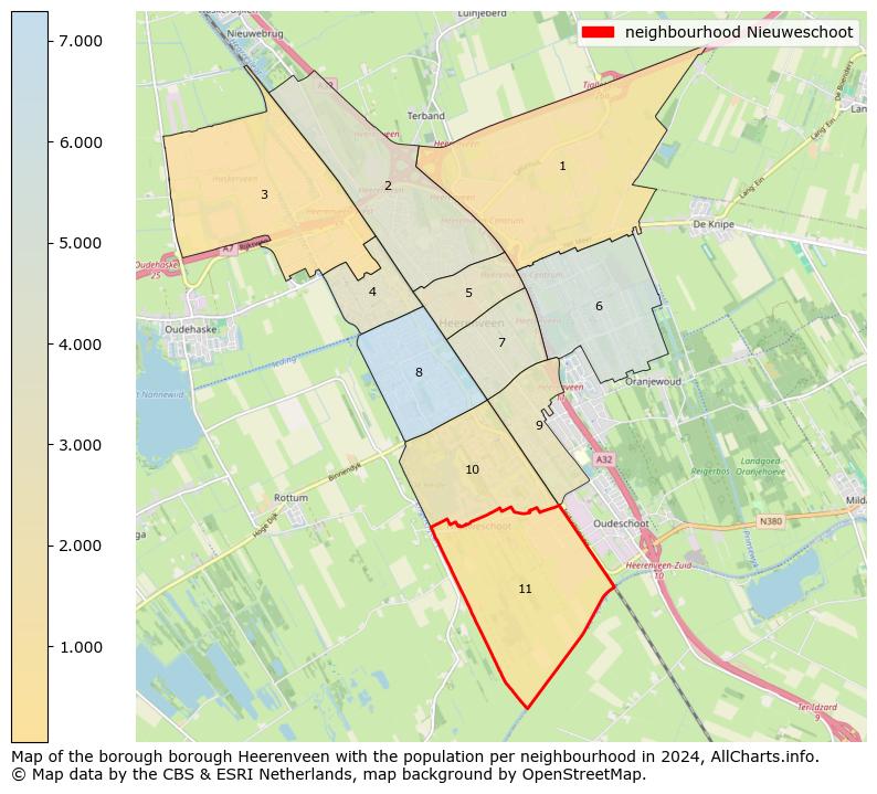 Image of the neighbourhood Nieuweschoot at the map. This image is used as introduction to this page. This page shows a lot of information about the population in the neighbourhood Nieuweschoot (such as the distribution by age groups of the residents, the composition of households, whether inhabitants are natives or Dutch with an immigration background, data about the houses (numbers, types, price development, use, type of property, ...) and more (car ownership, energy consumption, ...) based on open data from the Dutch Central Bureau of Statistics and various other sources!