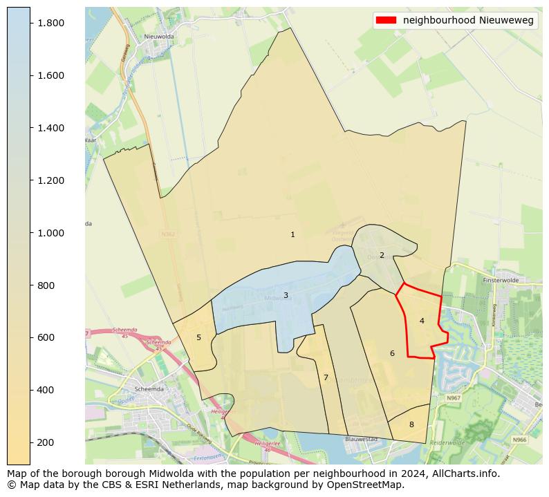 Image of the neighbourhood Nieuweweg at the map. This image is used as introduction to this page. This page shows a lot of information about the population in the neighbourhood Nieuweweg (such as the distribution by age groups of the residents, the composition of households, whether inhabitants are natives or Dutch with an immigration background, data about the houses (numbers, types, price development, use, type of property, ...) and more (car ownership, energy consumption, ...) based on open data from the Dutch Central Bureau of Statistics and various other sources!