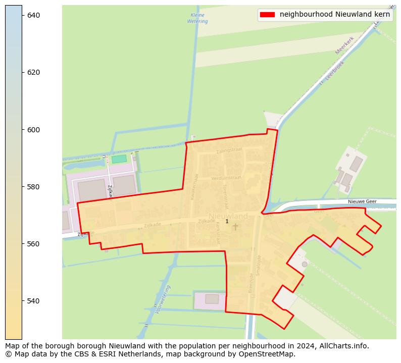 Image of the neighbourhood Nieuwland kern at the map. This image is used as introduction to this page. This page shows a lot of information about the population in the neighbourhood Nieuwland kern (such as the distribution by age groups of the residents, the composition of households, whether inhabitants are natives or Dutch with an immigration background, data about the houses (numbers, types, price development, use, type of property, ...) and more (car ownership, energy consumption, ...) based on open data from the Dutch Central Bureau of Statistics and various other sources!