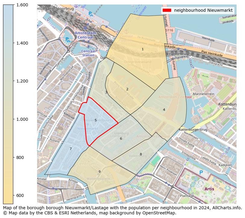 Image of the neighbourhood Nieuwmarkt at the map. This image is used as introduction to this page. This page shows a lot of information about the population in the neighbourhood Nieuwmarkt (such as the distribution by age groups of the residents, the composition of households, whether inhabitants are natives or Dutch with an immigration background, data about the houses (numbers, types, price development, use, type of property, ...) and more (car ownership, energy consumption, ...) based on open data from the Dutch Central Bureau of Statistics and various other sources!