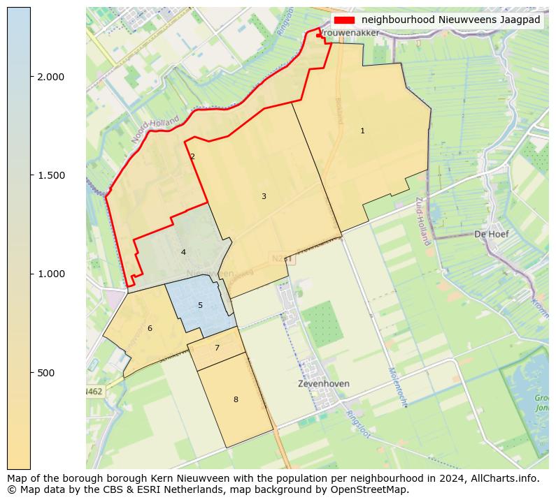 Image of the neighbourhood Nieuwveens Jaagpad at the map. This image is used as introduction to this page. This page shows a lot of information about the population in the neighbourhood Nieuwveens Jaagpad (such as the distribution by age groups of the residents, the composition of households, whether inhabitants are natives or Dutch with an immigration background, data about the houses (numbers, types, price development, use, type of property, ...) and more (car ownership, energy consumption, ...) based on open data from the Dutch Central Bureau of Statistics and various other sources!