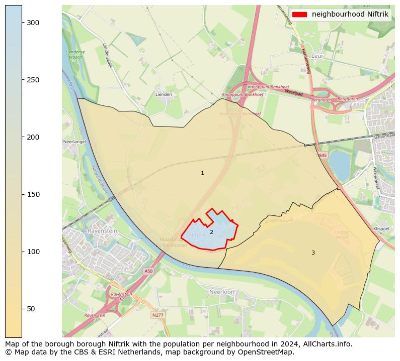 Image of the neighbourhood Niftrik at the map. This image is used as introduction to this page. This page shows a lot of information about the population in the neighbourhood Niftrik (such as the distribution by age groups of the residents, the composition of households, whether inhabitants are natives or Dutch with an immigration background, data about the houses (numbers, types, price development, use, type of property, ...) and more (car ownership, energy consumption, ...) based on open data from the Dutch Central Bureau of Statistics and various other sources!