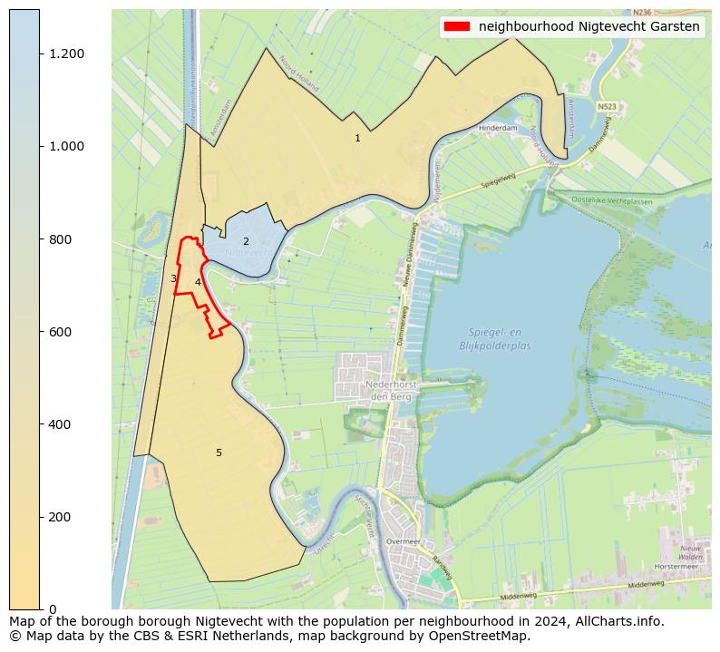 Image of the neighbourhood Nigtevecht Garsten at the map. This image is used as introduction to this page. This page shows a lot of information about the population in the neighbourhood Nigtevecht Garsten (such as the distribution by age groups of the residents, the composition of households, whether inhabitants are natives or Dutch with an immigration background, data about the houses (numbers, types, price development, use, type of property, ...) and more (car ownership, energy consumption, ...) based on open data from the Dutch Central Bureau of Statistics and various other sources!