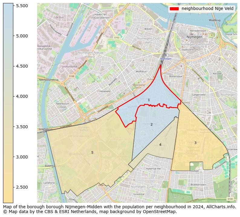 Image of the neighbourhood Nije Veld at the map. This image is used as introduction to this page. This page shows a lot of information about the population in the neighbourhood Nije Veld (such as the distribution by age groups of the residents, the composition of households, whether inhabitants are natives or Dutch with an immigration background, data about the houses (numbers, types, price development, use, type of property, ...) and more (car ownership, energy consumption, ...) based on open data from the Dutch Central Bureau of Statistics and various other sources!