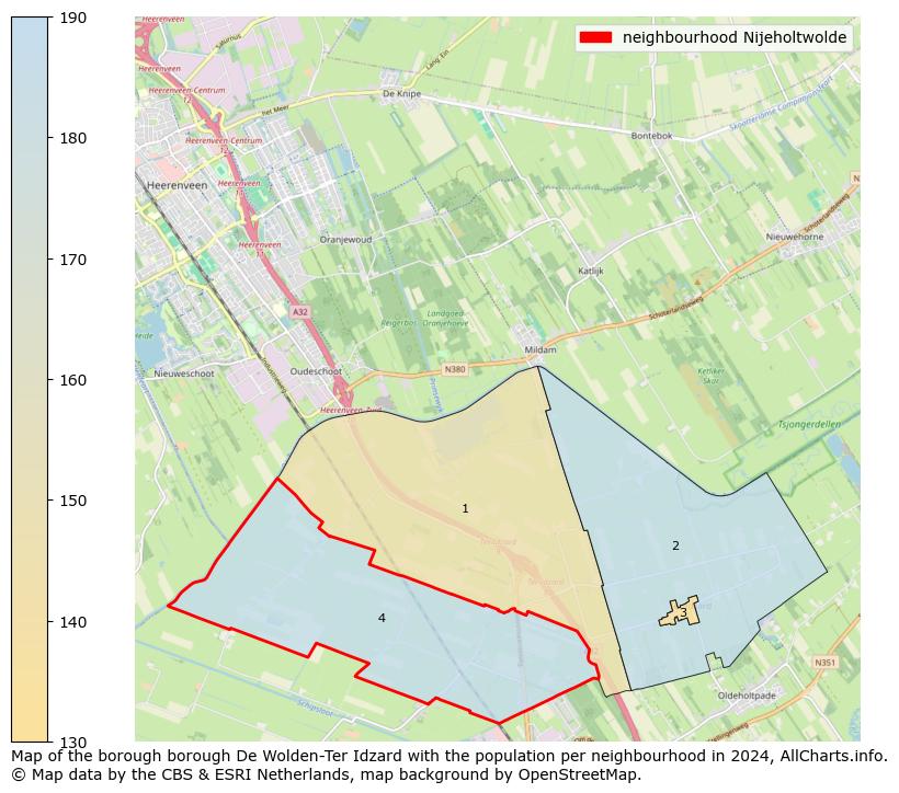 Image of the neighbourhood Nijeholtwolde at the map. This image is used as introduction to this page. This page shows a lot of information about the population in the neighbourhood Nijeholtwolde (such as the distribution by age groups of the residents, the composition of households, whether inhabitants are natives or Dutch with an immigration background, data about the houses (numbers, types, price development, use, type of property, ...) and more (car ownership, energy consumption, ...) based on open data from the Dutch Central Bureau of Statistics and various other sources!