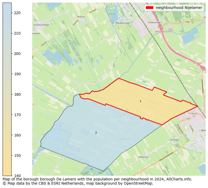 Image of the neighbourhood Nijelamer at the map. This image is used as introduction to this page. This page shows a lot of information about the population in the neighbourhood Nijelamer (such as the distribution by age groups of the residents, the composition of households, whether inhabitants are natives or Dutch with an immigration background, data about the houses (numbers, types, price development, use, type of property, ...) and more (car ownership, energy consumption, ...) based on open data from the Dutch Central Bureau of Statistics and various other sources!