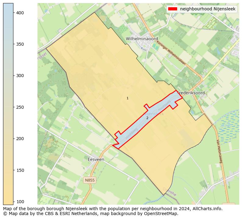 Image of the neighbourhood Nijensleek at the map. This image is used as introduction to this page. This page shows a lot of information about the population in the neighbourhood Nijensleek (such as the distribution by age groups of the residents, the composition of households, whether inhabitants are natives or Dutch with an immigration background, data about the houses (numbers, types, price development, use, type of property, ...) and more (car ownership, energy consumption, ...) based on open data from the Dutch Central Bureau of Statistics and various other sources!