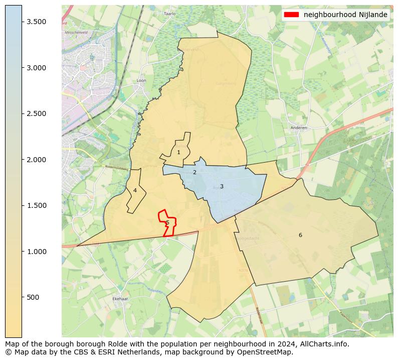 Image of the neighbourhood Nijlande at the map. This image is used as introduction to this page. This page shows a lot of information about the population in the neighbourhood Nijlande (such as the distribution by age groups of the residents, the composition of households, whether inhabitants are natives or Dutch with an immigration background, data about the houses (numbers, types, price development, use, type of property, ...) and more (car ownership, energy consumption, ...) based on open data from the Dutch Central Bureau of Statistics and various other sources!