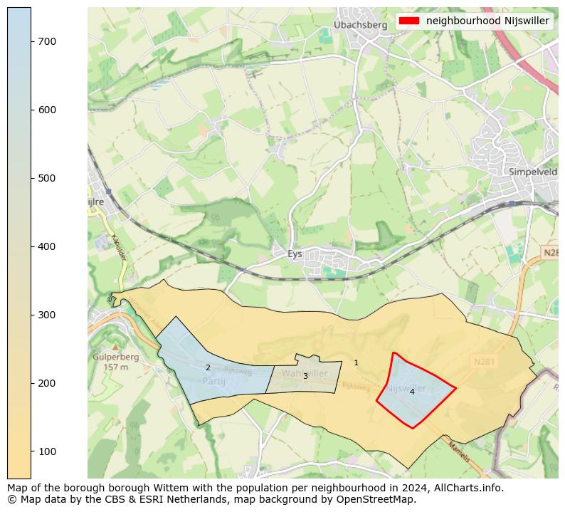 Image of the neighbourhood Nijswiller at the map. This image is used as introduction to this page. This page shows a lot of information about the population in the neighbourhood Nijswiller (such as the distribution by age groups of the residents, the composition of households, whether inhabitants are natives or Dutch with an immigration background, data about the houses (numbers, types, price development, use, type of property, ...) and more (car ownership, energy consumption, ...) based on open data from the Dutch Central Bureau of Statistics and various other sources!