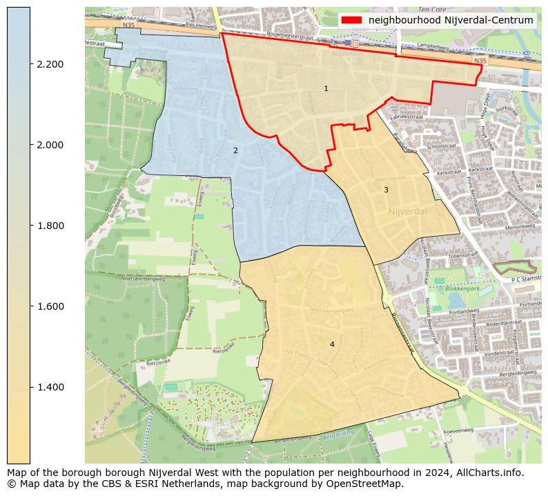 Image of the neighbourhood Nijverdal-Centrum at the map. This image is used as introduction to this page. This page shows a lot of information about the population in the neighbourhood Nijverdal-Centrum (such as the distribution by age groups of the residents, the composition of households, whether inhabitants are natives or Dutch with an immigration background, data about the houses (numbers, types, price development, use, type of property, ...) and more (car ownership, energy consumption, ...) based on open data from the Dutch Central Bureau of Statistics and various other sources!