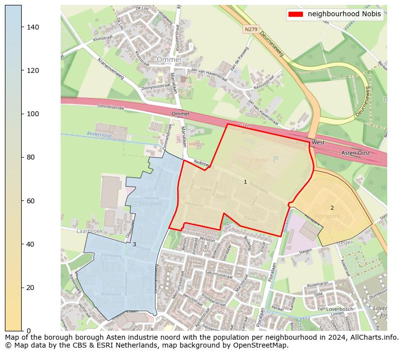 Image of the neighbourhood Nobis at the map. This image is used as introduction to this page. This page shows a lot of information about the population in the neighbourhood Nobis (such as the distribution by age groups of the residents, the composition of households, whether inhabitants are natives or Dutch with an immigration background, data about the houses (numbers, types, price development, use, type of property, ...) and more (car ownership, energy consumption, ...) based on open data from the Dutch Central Bureau of Statistics and various other sources!