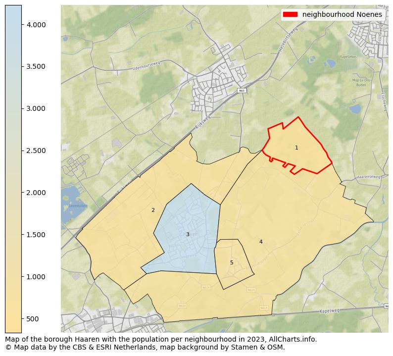 Map of the borough Haaren with the population per neighbourhood in 2023. This page shows a lot of information about residents (such as the distribution by age groups, family composition, gender, native or Dutch with an immigration background, ...), homes (numbers, types, price development, use, type of property, ...) and more (car ownership, energy consumption, ...) based on open data from the Dutch Central Bureau of Statistics and various other sources!