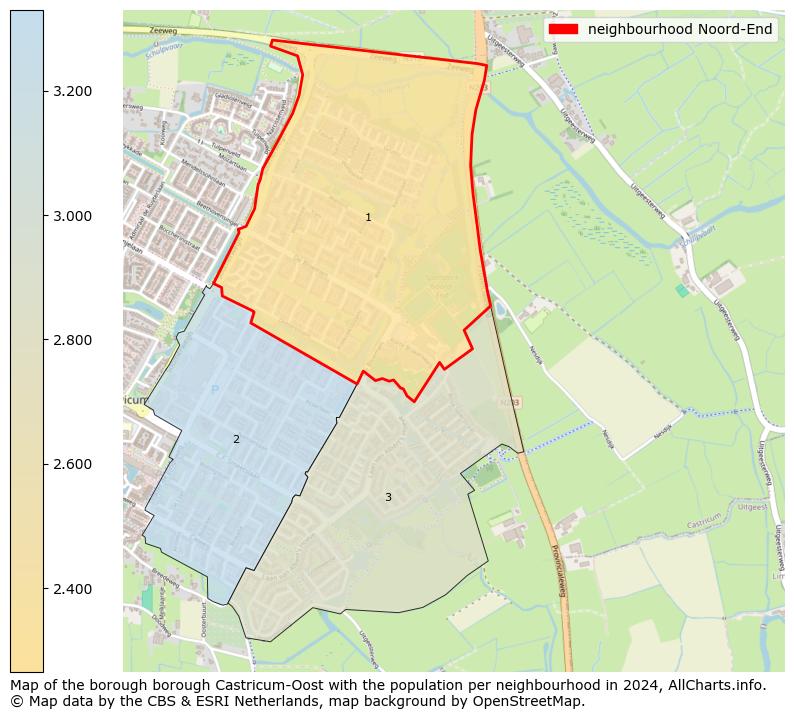 Image of the neighbourhood Noord-End at the map. This image is used as introduction to this page. This page shows a lot of information about the population in the neighbourhood Noord-End (such as the distribution by age groups of the residents, the composition of households, whether inhabitants are natives or Dutch with an immigration background, data about the houses (numbers, types, price development, use, type of property, ...) and more (car ownership, energy consumption, ...) based on open data from the Dutch Central Bureau of Statistics and various other sources!