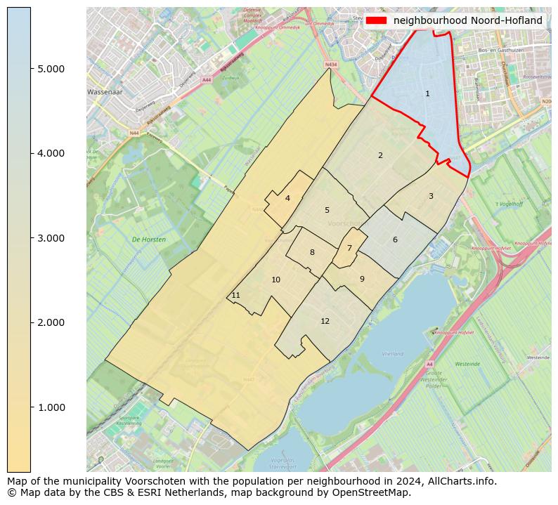 Image of the neighbourhood Noord-Hofland at the map. This image is used as introduction to this page. This page shows a lot of information about the population in the neighbourhood Noord-Hofland (such as the distribution by age groups of the residents, the composition of households, whether inhabitants are natives or Dutch with an immigration background, data about the houses (numbers, types, price development, use, type of property, ...) and more (car ownership, energy consumption, ...) based on open data from the Dutch Central Bureau of Statistics and various other sources!