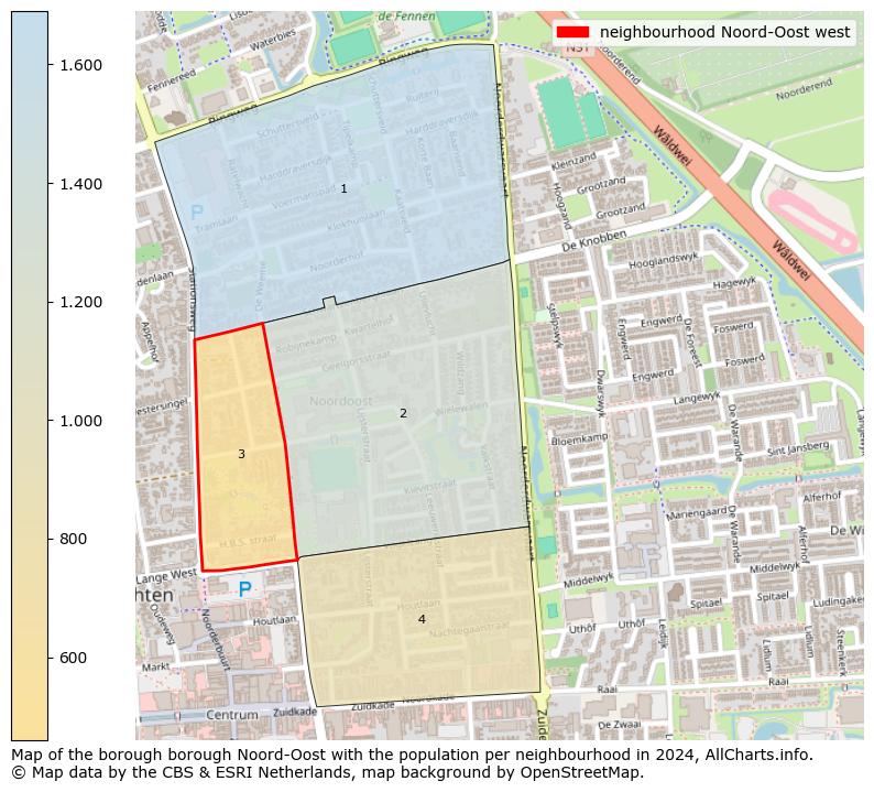 Image of the neighbourhood Noord-Oost west at the map. This image is used as introduction to this page. This page shows a lot of information about the population in the neighbourhood Noord-Oost west (such as the distribution by age groups of the residents, the composition of households, whether inhabitants are natives or Dutch with an immigration background, data about the houses (numbers, types, price development, use, type of property, ...) and more (car ownership, energy consumption, ...) based on open data from the Dutch Central Bureau of Statistics and various other sources!