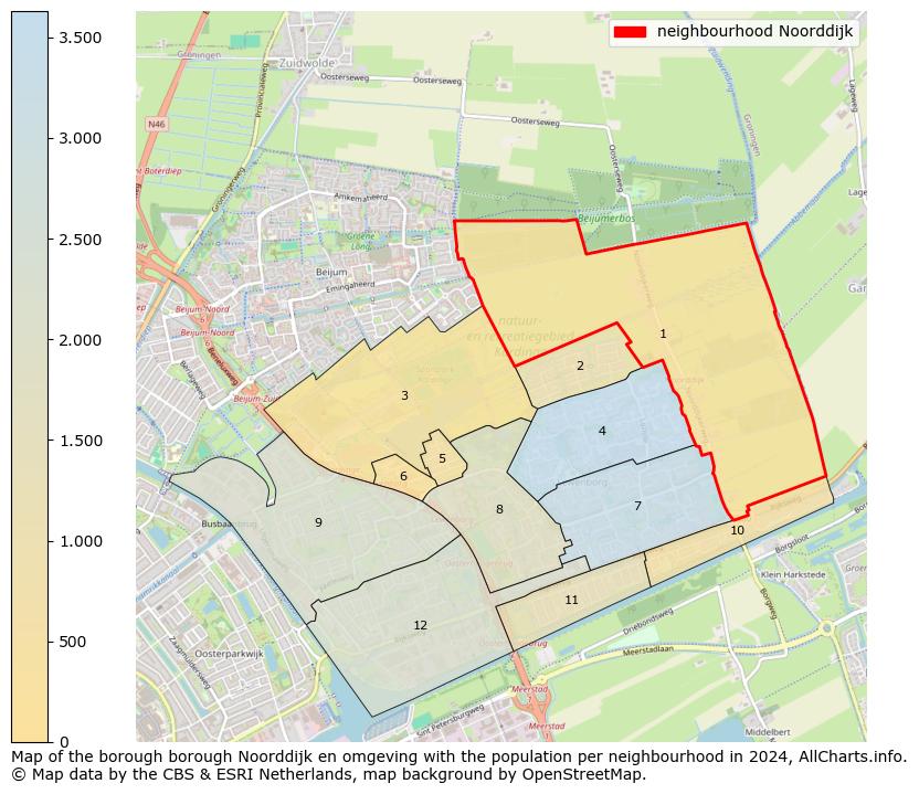 Image of the neighbourhood Noorddijk at the map. This image is used as introduction to this page. This page shows a lot of information about the population in the neighbourhood Noorddijk (such as the distribution by age groups of the residents, the composition of households, whether inhabitants are natives or Dutch with an immigration background, data about the houses (numbers, types, price development, use, type of property, ...) and more (car ownership, energy consumption, ...) based on open data from the Dutch Central Bureau of Statistics and various other sources!