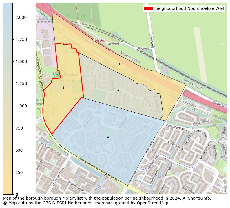 Image of the neighbourhood Noordhoekse Wiel at the map. This image is used as introduction to this page. This page shows a lot of information about the population in the neighbourhood Noordhoekse Wiel (such as the distribution by age groups of the residents, the composition of households, whether inhabitants are natives or Dutch with an immigration background, data about the houses (numbers, types, price development, use, type of property, ...) and more (car ownership, energy consumption, ...) based on open data from the Dutch Central Bureau of Statistics and various other sources!