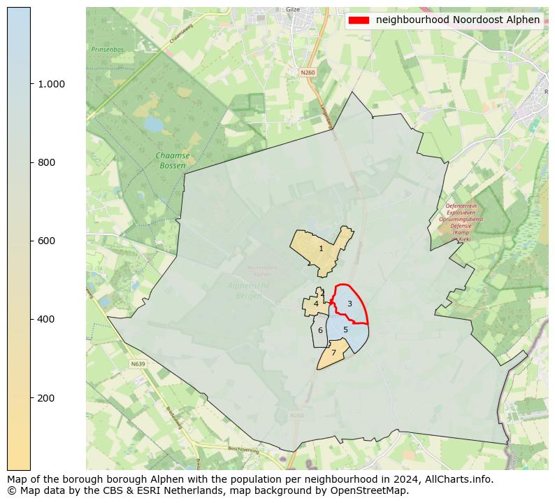 Image of the neighbourhood Noordoost Alphen at the map. This image is used as introduction to this page. This page shows a lot of information about the population in the neighbourhood Noordoost Alphen (such as the distribution by age groups of the residents, the composition of households, whether inhabitants are natives or Dutch with an immigration background, data about the houses (numbers, types, price development, use, type of property, ...) and more (car ownership, energy consumption, ...) based on open data from the Dutch Central Bureau of Statistics and various other sources!