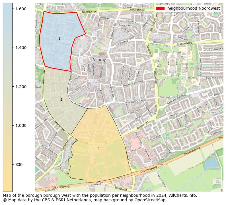 Image of the neighbourhood Noordwest at the map. This image is used as introduction to this page. This page shows a lot of information about the population in the neighbourhood Noordwest (such as the distribution by age groups of the residents, the composition of households, whether inhabitants are natives or Dutch with an immigration background, data about the houses (numbers, types, price development, use, type of property, ...) and more (car ownership, energy consumption, ...) based on open data from the Dutch Central Bureau of Statistics and various other sources!