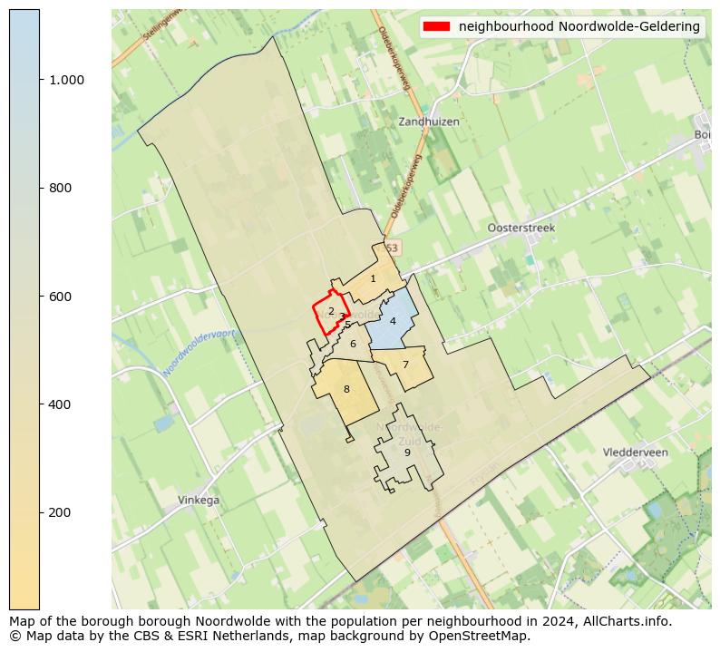 Image of the neighbourhood Noordwolde-Geldering at the map. This image is used as introduction to this page. This page shows a lot of information about the population in the neighbourhood Noordwolde-Geldering (such as the distribution by age groups of the residents, the composition of households, whether inhabitants are natives or Dutch with an immigration background, data about the houses (numbers, types, price development, use, type of property, ...) and more (car ownership, energy consumption, ...) based on open data from the Dutch Central Bureau of Statistics and various other sources!