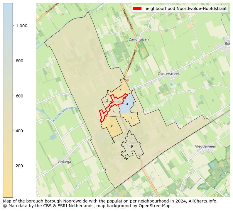 Image of the neighbourhood Noordwolde-Hoofdstraat at the map. This image is used as introduction to this page. This page shows a lot of information about the population in the neighbourhood Noordwolde-Hoofdstraat (such as the distribution by age groups of the residents, the composition of households, whether inhabitants are natives or Dutch with an immigration background, data about the houses (numbers, types, price development, use, type of property, ...) and more (car ownership, energy consumption, ...) based on open data from the Dutch Central Bureau of Statistics and various other sources!