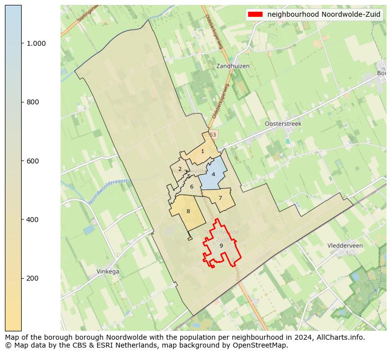 Image of the neighbourhood Noordwolde-Zuid at the map. This image is used as introduction to this page. This page shows a lot of information about the population in the neighbourhood Noordwolde-Zuid (such as the distribution by age groups of the residents, the composition of households, whether inhabitants are natives or Dutch with an immigration background, data about the houses (numbers, types, price development, use, type of property, ...) and more (car ownership, energy consumption, ...) based on open data from the Dutch Central Bureau of Statistics and various other sources!