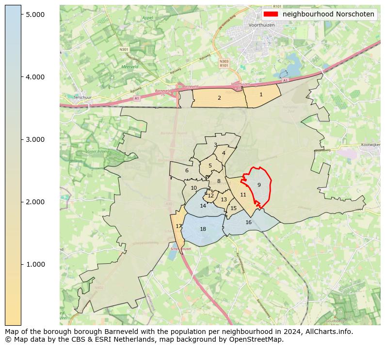 Image of the neighbourhood Norschoten at the map. This image is used as introduction to this page. This page shows a lot of information about the population in the neighbourhood Norschoten (such as the distribution by age groups of the residents, the composition of households, whether inhabitants are natives or Dutch with an immigration background, data about the houses (numbers, types, price development, use, type of property, ...) and more (car ownership, energy consumption, ...) based on open data from the Dutch Central Bureau of Statistics and various other sources!