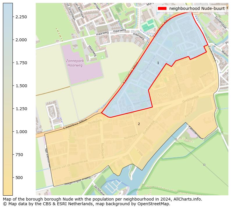 Image of the neighbourhood Nude-buurt at the map. This image is used as introduction to this page. This page shows a lot of information about the population in the neighbourhood Nude-buurt (such as the distribution by age groups of the residents, the composition of households, whether inhabitants are natives or Dutch with an immigration background, data about the houses (numbers, types, price development, use, type of property, ...) and more (car ownership, energy consumption, ...) based on open data from the Dutch Central Bureau of Statistics and various other sources!