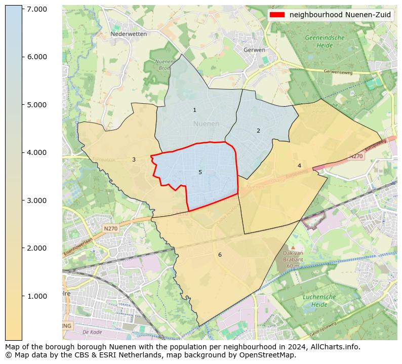 Image of the neighbourhood Nuenen-Zuid at the map. This image is used as introduction to this page. This page shows a lot of information about the population in the neighbourhood Nuenen-Zuid (such as the distribution by age groups of the residents, the composition of households, whether inhabitants are natives or Dutch with an immigration background, data about the houses (numbers, types, price development, use, type of property, ...) and more (car ownership, energy consumption, ...) based on open data from the Dutch Central Bureau of Statistics and various other sources!