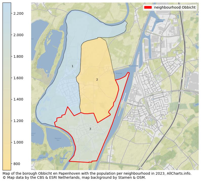 Map of the borough Obbicht en Papenhoven with the population per neighbourhood in 2023. This page shows a lot of information about residents (such as the distribution by age groups, family composition, gender, native or Dutch with an immigration background, ...), homes (numbers, types, price development, use, type of property, ...) and more (car ownership, energy consumption, ...) based on open data from the Dutch Central Bureau of Statistics and various other sources!