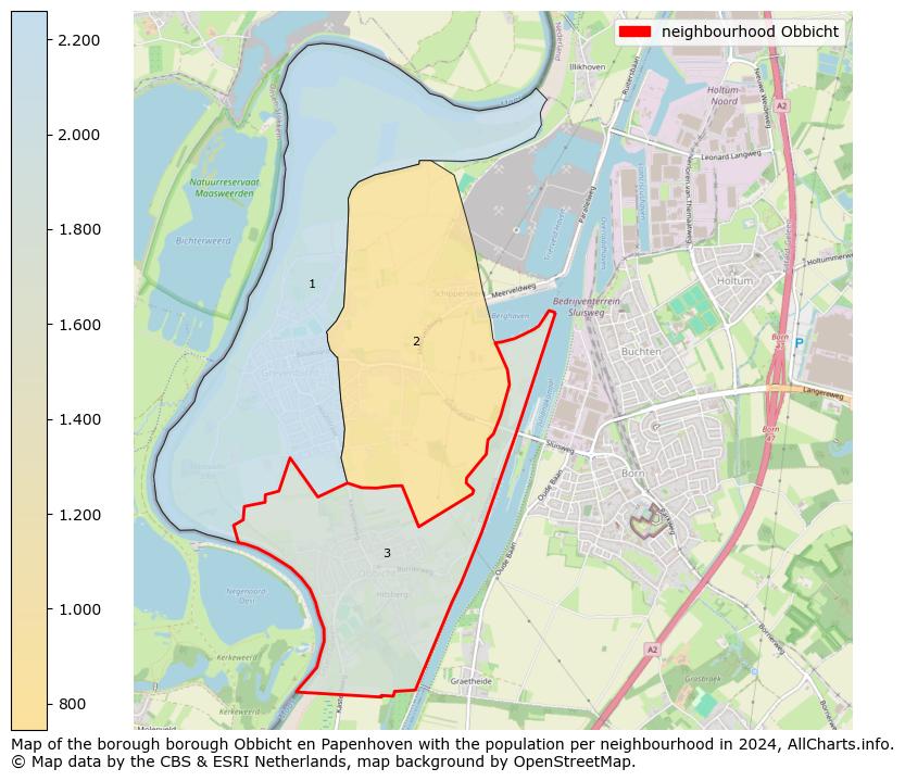 Image of the neighbourhood Obbicht at the map. This image is used as introduction to this page. This page shows a lot of information about the population in the neighbourhood Obbicht (such as the distribution by age groups of the residents, the composition of households, whether inhabitants are natives or Dutch with an immigration background, data about the houses (numbers, types, price development, use, type of property, ...) and more (car ownership, energy consumption, ...) based on open data from the Dutch Central Bureau of Statistics and various other sources!