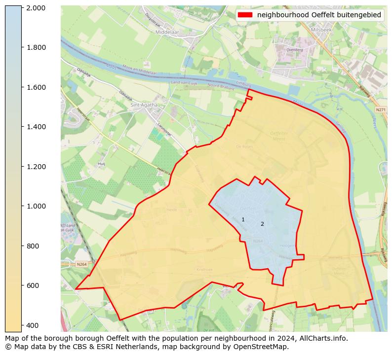 Image of the neighbourhood Oeffelt buitengebied at the map. This image is used as introduction to this page. This page shows a lot of information about the population in the neighbourhood Oeffelt buitengebied (such as the distribution by age groups of the residents, the composition of households, whether inhabitants are natives or Dutch with an immigration background, data about the houses (numbers, types, price development, use, type of property, ...) and more (car ownership, energy consumption, ...) based on open data from the Dutch Central Bureau of Statistics and various other sources!