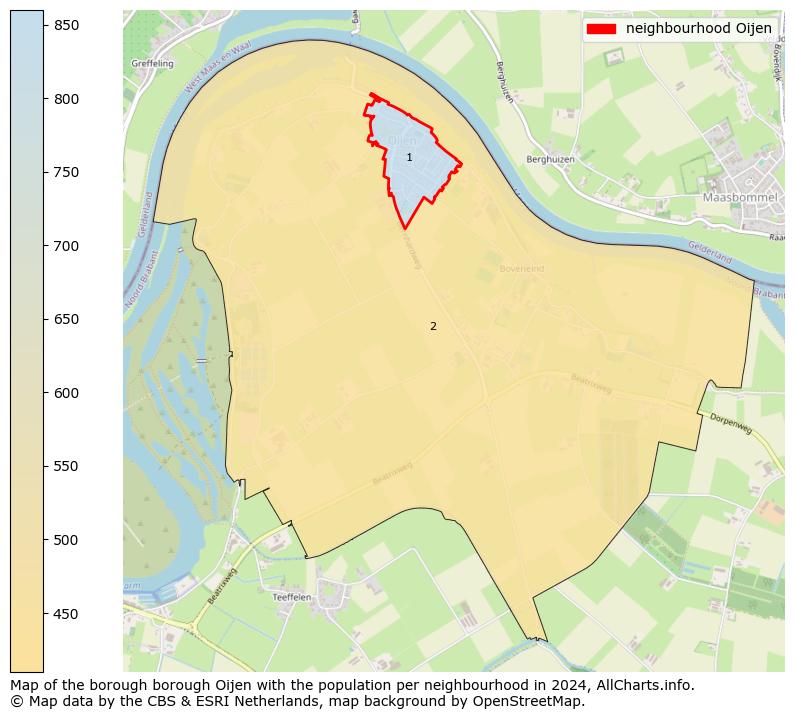 Image of the neighbourhood Oijen at the map. This image is used as introduction to this page. This page shows a lot of information about the population in the neighbourhood Oijen (such as the distribution by age groups of the residents, the composition of households, whether inhabitants are natives or Dutch with an immigration background, data about the houses (numbers, types, price development, use, type of property, ...) and more (car ownership, energy consumption, ...) based on open data from the Dutch Central Bureau of Statistics and various other sources!