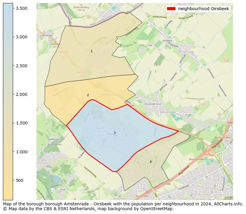 Image of the neighbourhood Oirsbeek at the map. This image is used as introduction to this page. This page shows a lot of information about the population in the neighbourhood Oirsbeek (such as the distribution by age groups of the residents, the composition of households, whether inhabitants are natives or Dutch with an immigration background, data about the houses (numbers, types, price development, use, type of property, ...) and more (car ownership, energy consumption, ...) based on open data from the Dutch Central Bureau of Statistics and various other sources!