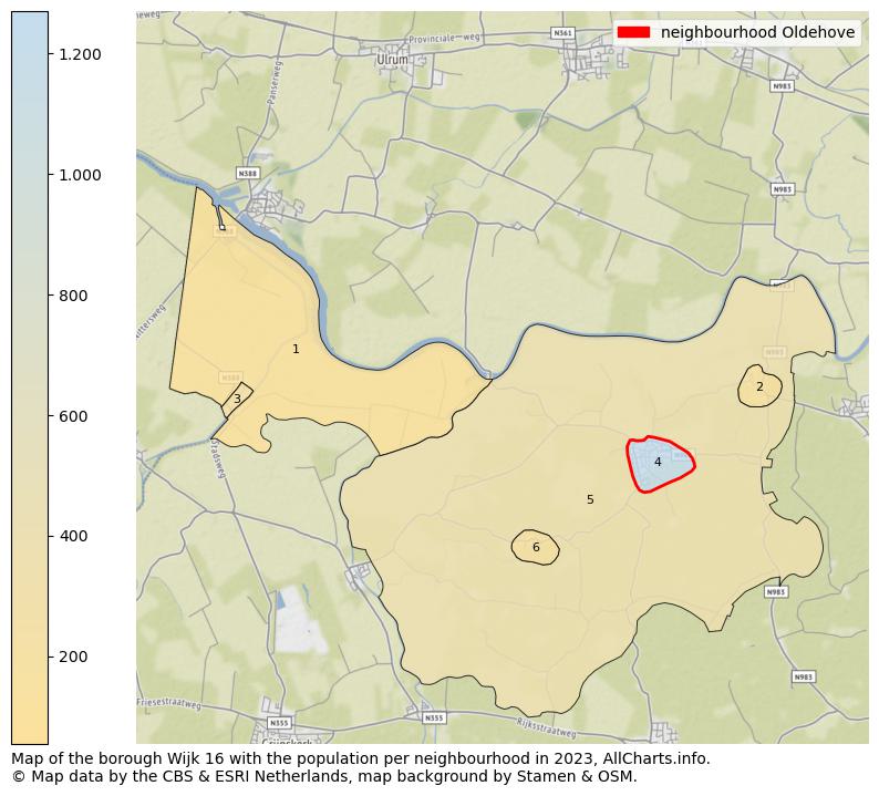 Map of the borough Wijk 16 with the population per neighbourhood in 2023. This page shows a lot of information about residents (such as the distribution by age groups, family composition, gender, native or Dutch with an immigration background, ...), homes (numbers, types, price development, use, type of property, ...) and more (car ownership, energy consumption, ...) based on open data from the Dutch Central Bureau of Statistics and various other sources!