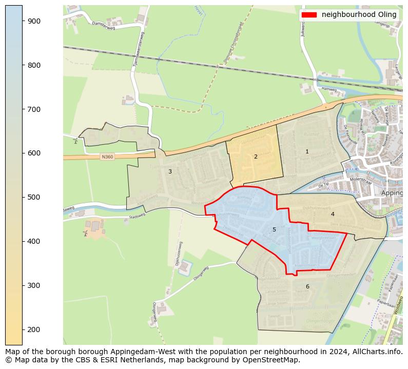 Image of the neighbourhood Oling at the map. This image is used as introduction to this page. This page shows a lot of information about the population in the neighbourhood Oling (such as the distribution by age groups of the residents, the composition of households, whether inhabitants are natives or Dutch with an immigration background, data about the houses (numbers, types, price development, use, type of property, ...) and more (car ownership, energy consumption, ...) based on open data from the Dutch Central Bureau of Statistics and various other sources!