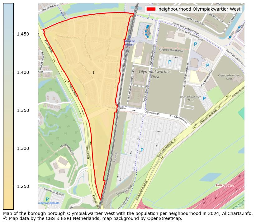 Image of the neighbourhood Olympiakwartier West at the map. This image is used as introduction to this page. This page shows a lot of information about the population in the neighbourhood Olympiakwartier West (such as the distribution by age groups of the residents, the composition of households, whether inhabitants are natives or Dutch with an immigration background, data about the houses (numbers, types, price development, use, type of property, ...) and more (car ownership, energy consumption, ...) based on open data from the Dutch Central Bureau of Statistics and various other sources!