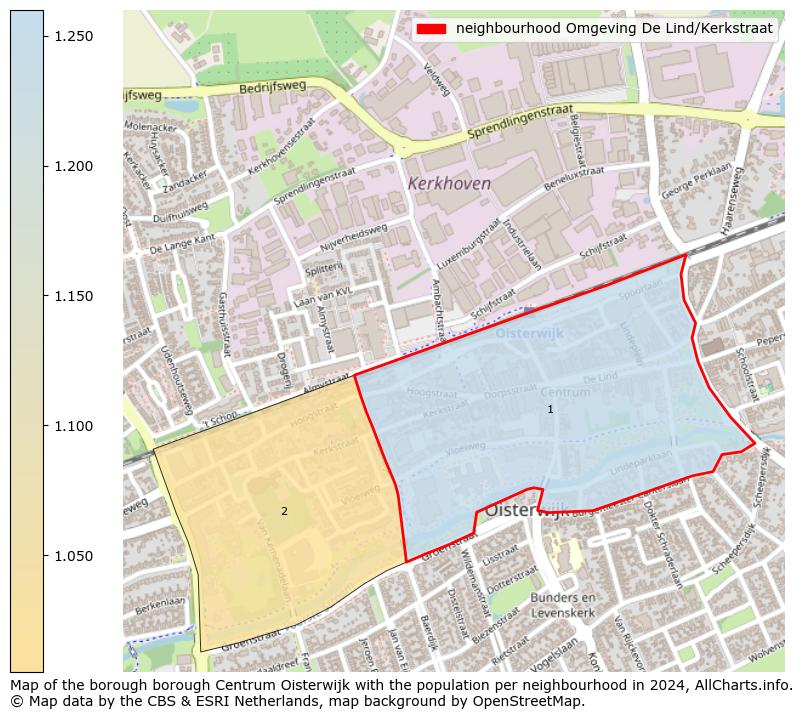 Image of the neighbourhood Omgeving De Lind/Kerkstraat at the map. This image is used as introduction to this page. This page shows a lot of information about the population in the neighbourhood Omgeving De Lind/Kerkstraat (such as the distribution by age groups of the residents, the composition of households, whether inhabitants are natives or Dutch with an immigration background, data about the houses (numbers, types, price development, use, type of property, ...) and more (car ownership, energy consumption, ...) based on open data from the Dutch Central Bureau of Statistics and various other sources!