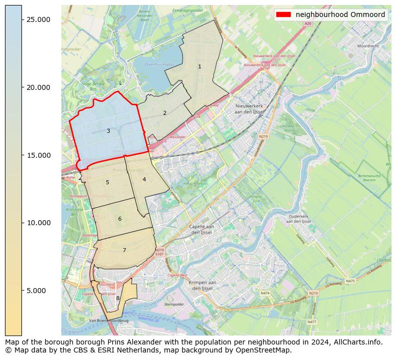 Image of the neighbourhood Ommoord at the map. This image is used as introduction to this page. This page shows a lot of information about the population in the neighbourhood Ommoord (such as the distribution by age groups of the residents, the composition of households, whether inhabitants are natives or Dutch with an immigration background, data about the houses (numbers, types, price development, use, type of property, ...) and more (car ownership, energy consumption, ...) based on open data from the Dutch Central Bureau of Statistics and various other sources!