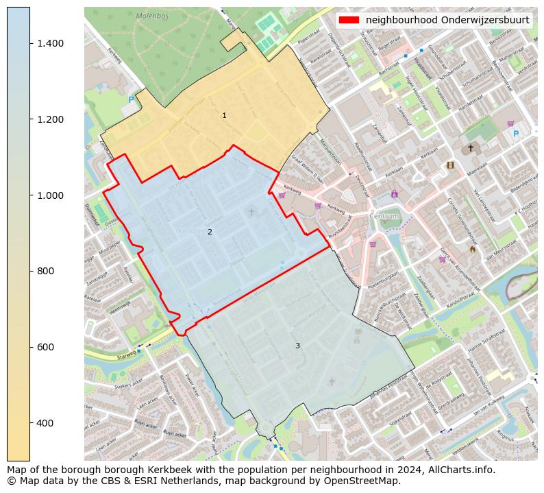 Image of the neighbourhood Onderwijzersbuurt at the map. This image is used as introduction to this page. This page shows a lot of information about the population in the neighbourhood Onderwijzersbuurt (such as the distribution by age groups of the residents, the composition of households, whether inhabitants are natives or Dutch with an immigration background, data about the houses (numbers, types, price development, use, type of property, ...) and more (car ownership, energy consumption, ...) based on open data from the Dutch Central Bureau of Statistics and various other sources!