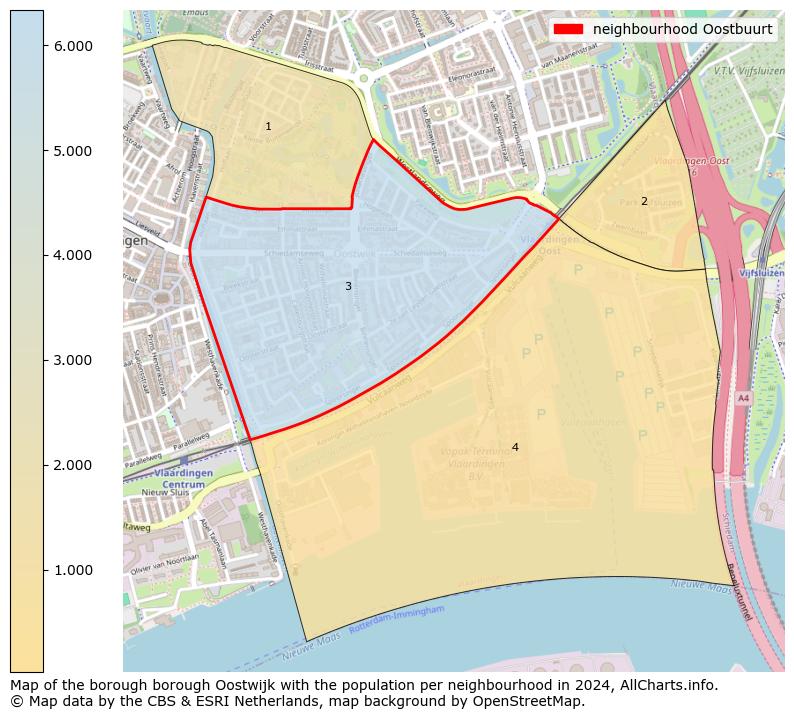 Image of the neighbourhood Oostbuurt at the map. This image is used as introduction to this page. This page shows a lot of information about the population in the neighbourhood Oostbuurt (such as the distribution by age groups of the residents, the composition of households, whether inhabitants are natives or Dutch with an immigration background, data about the houses (numbers, types, price development, use, type of property, ...) and more (car ownership, energy consumption, ...) based on open data from the Dutch Central Bureau of Statistics and various other sources!