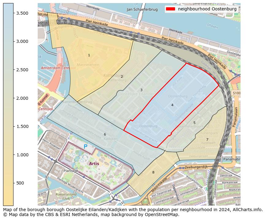 Image of the neighbourhood Oostenburg at the map. This image is used as introduction to this page. This page shows a lot of information about the population in the neighbourhood Oostenburg (such as the distribution by age groups of the residents, the composition of households, whether inhabitants are natives or Dutch with an immigration background, data about the houses (numbers, types, price development, use, type of property, ...) and more (car ownership, energy consumption, ...) based on open data from the Dutch Central Bureau of Statistics and various other sources!