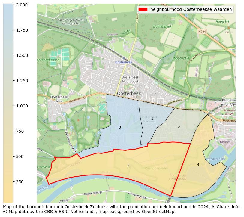 Image of the neighbourhood Oosterbeekse Waarden at the map. This image is used as introduction to this page. This page shows a lot of information about the population in the neighbourhood Oosterbeekse Waarden (such as the distribution by age groups of the residents, the composition of households, whether inhabitants are natives or Dutch with an immigration background, data about the houses (numbers, types, price development, use, type of property, ...) and more (car ownership, energy consumption, ...) based on open data from the Dutch Central Bureau of Statistics and various other sources!