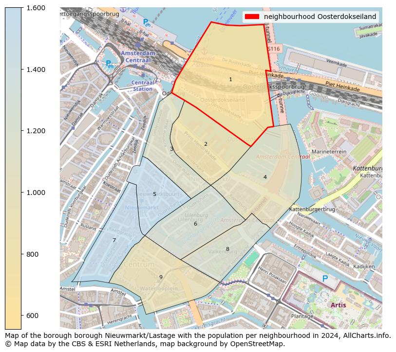 Image of the neighbourhood Oosterdokseiland at the map. This image is used as introduction to this page. This page shows a lot of information about the population in the neighbourhood Oosterdokseiland (such as the distribution by age groups of the residents, the composition of households, whether inhabitants are natives or Dutch with an immigration background, data about the houses (numbers, types, price development, use, type of property, ...) and more (car ownership, energy consumption, ...) based on open data from the Dutch Central Bureau of Statistics and various other sources!