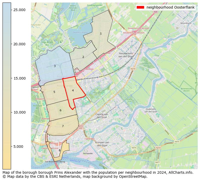 Image of the neighbourhood Oosterflank at the map. This image is used as introduction to this page. This page shows a lot of information about the population in the neighbourhood Oosterflank (such as the distribution by age groups of the residents, the composition of households, whether inhabitants are natives or Dutch with an immigration background, data about the houses (numbers, types, price development, use, type of property, ...) and more (car ownership, energy consumption, ...) based on open data from the Dutch Central Bureau of Statistics and various other sources!