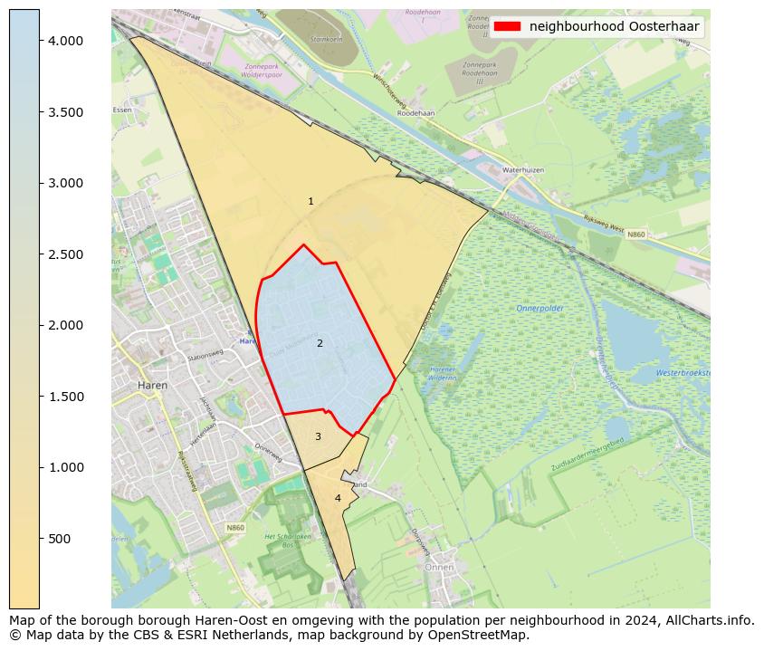 Image of the neighbourhood Oosterhaar at the map. This image is used as introduction to this page. This page shows a lot of information about the population in the neighbourhood Oosterhaar (such as the distribution by age groups of the residents, the composition of households, whether inhabitants are natives or Dutch with an immigration background, data about the houses (numbers, types, price development, use, type of property, ...) and more (car ownership, energy consumption, ...) based on open data from the Dutch Central Bureau of Statistics and various other sources!