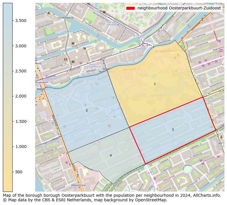 Image of the neighbourhood Oosterparkbuurt-Zuidoost at the map. This image is used as introduction to this page. This page shows a lot of information about the population in the neighbourhood Oosterparkbuurt-Zuidoost (such as the distribution by age groups of the residents, the composition of households, whether inhabitants are natives or Dutch with an immigration background, data about the houses (numbers, types, price development, use, type of property, ...) and more (car ownership, energy consumption, ...) based on open data from the Dutch Central Bureau of Statistics and various other sources!